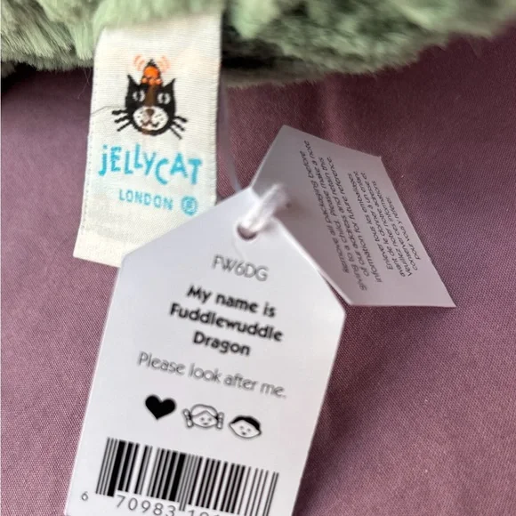 Jellycat FUDDLEWUDDLE DRAGAON authentic US seller NWT out of stock giftable - Picture 6 of 10